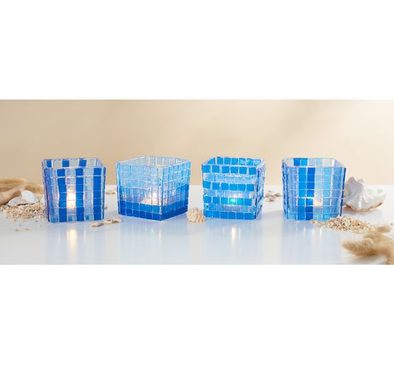 VBS Tealight jars "Cube", 4 pieces