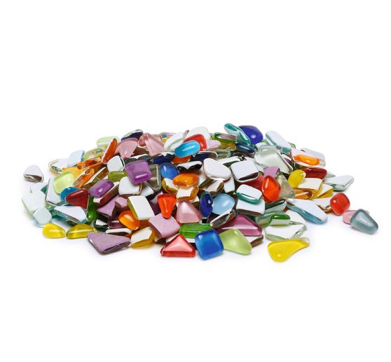 Brisures de tesselles mosaïque en résine époxy, Multicolores, 500 g