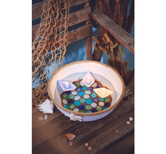 Galets en verre VBS « Coloré », 1 kg