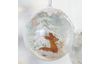 Soie de paille à motifs « Biches dans la neige », env. 35 x 50 cm