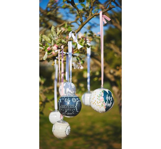 Boules en acrylique VBS, Ø 8 cm, 6 pc.