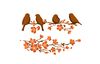 Pochoir « Birds in Spring », 21x29,7cm