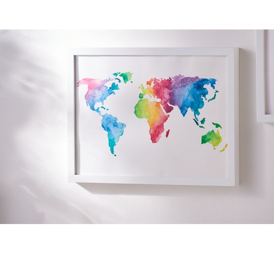 Pochoir VBS « Carte du monde let's go travel », A3