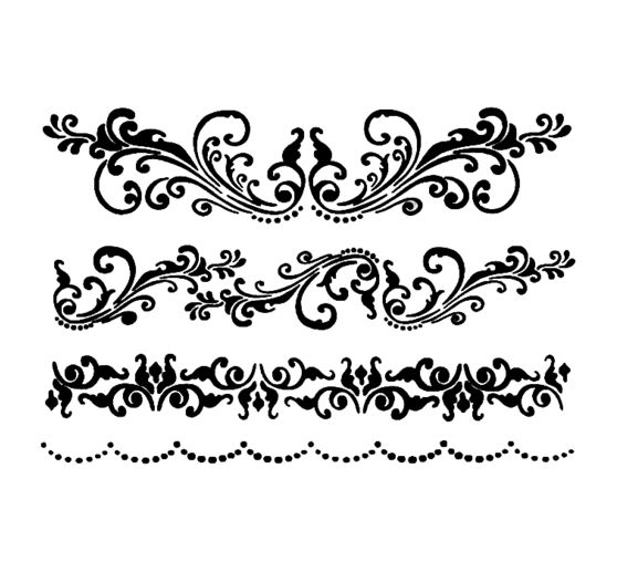 Pochoir Stamperia « Bordure », 21 x 29,7 cm