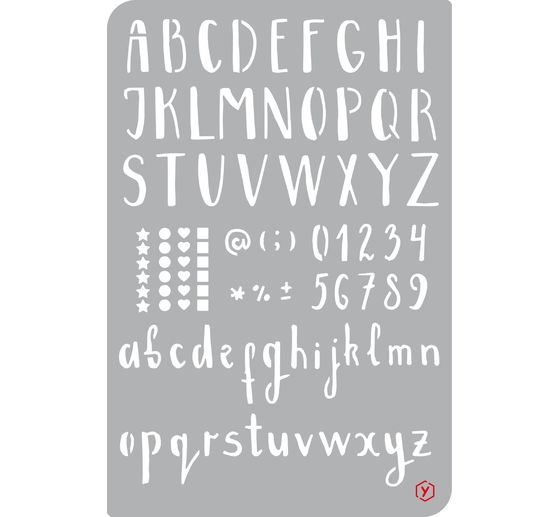 Pochoir pour bullet journal « Alphabet », format 12 x 18 cm