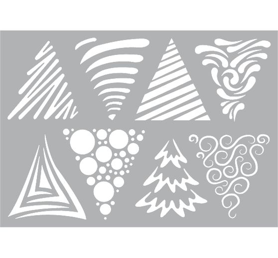 Stencil "Art Christmas Trees"