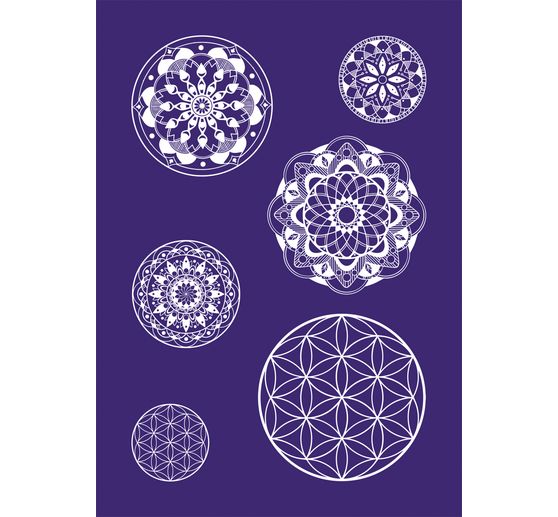 Stencil "Mandala" with Scraper