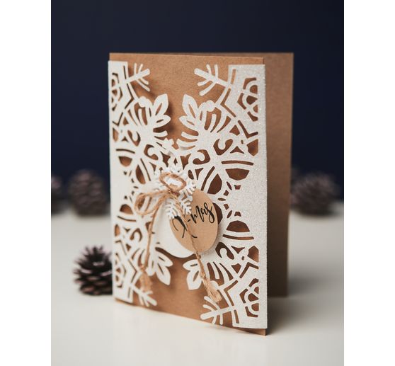 Cartes doubles avec enveloppes « Papier kraft », A6, 50 pc.
