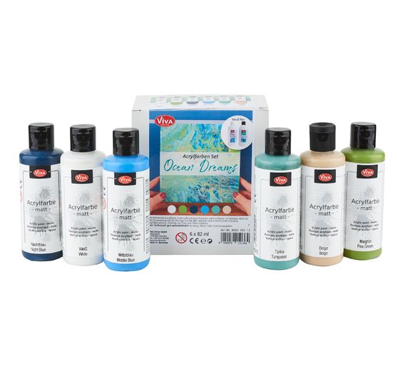 Set de peintures acryliques Viva Decor « Ocean Dreams »