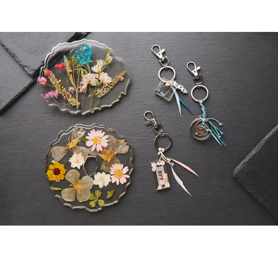 Set fleurs pressées Rico Design « Orange Turquoise »