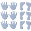 Motif en cire « Pieds & mains » Bleu clair