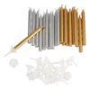 Bougies d’anniversaire avec supports, 24 pc. Or & argent