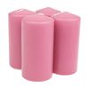 Bougies cylindriques, trempées, 4 pc. Vieux rose