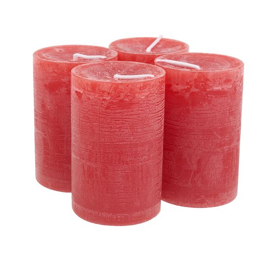 Bougies Marble, teintées dans la masse, 90 x 58 mm, 4 pc.