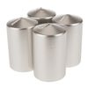 Bougies cylindriques, set de 4, laquées, Or, Ø 60 mm, H 100 mm Argent