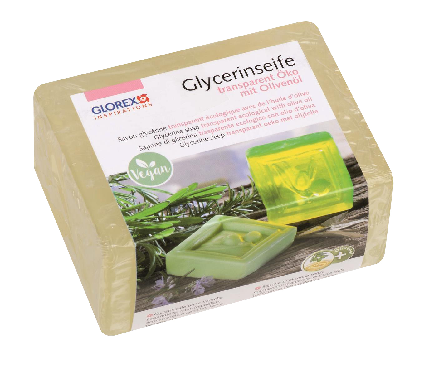 Savon glycérine écologique « Huile d'olive », Transparent