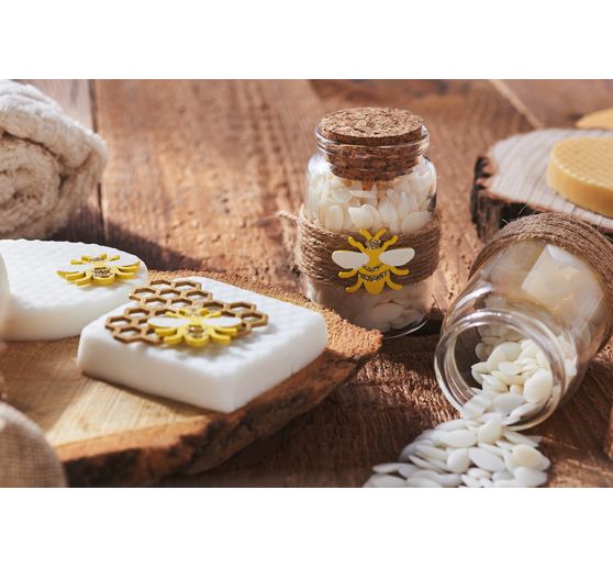 Petites bouteilles en verre VBS, avec bouchon en liège, 6 pc.