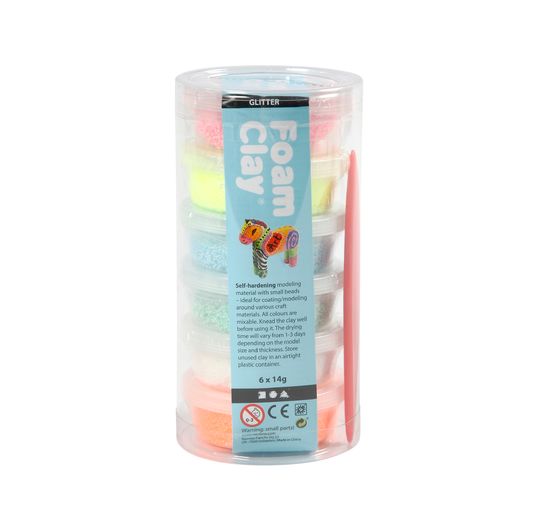 Foam Clay « Glitter », assortiment de 6 x 14 g