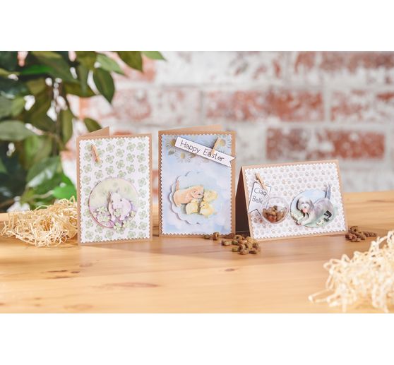 Cartes doubles avec enveloppes « Papier kraft », A6, 50 pc.