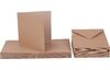 Cartes doubles avec enveloppes « Papier kraft », 12,5 x 12,5 cm, 50 pc.