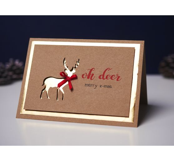 Cartes doubles avec enveloppes « Papier kraft », A6, 50 pc.