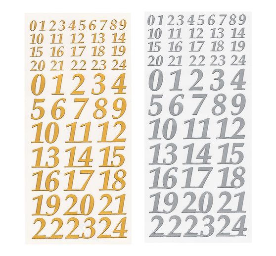 Stickers relief « Chiffres de l'Avent »