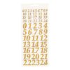 Stickers relief « Chiffres de l'Avent » Or
