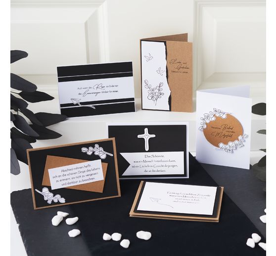 Cartes doubles avec enveloppes « Papier kraft », A6, 50 pc.