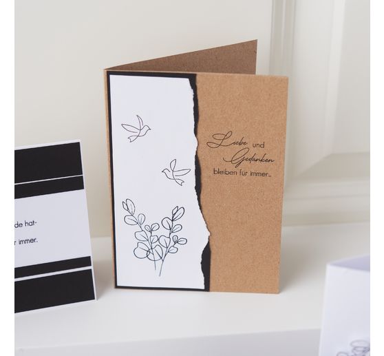 Cartes doubles avec enveloppes « Papier kraft », A6, 50 pc.