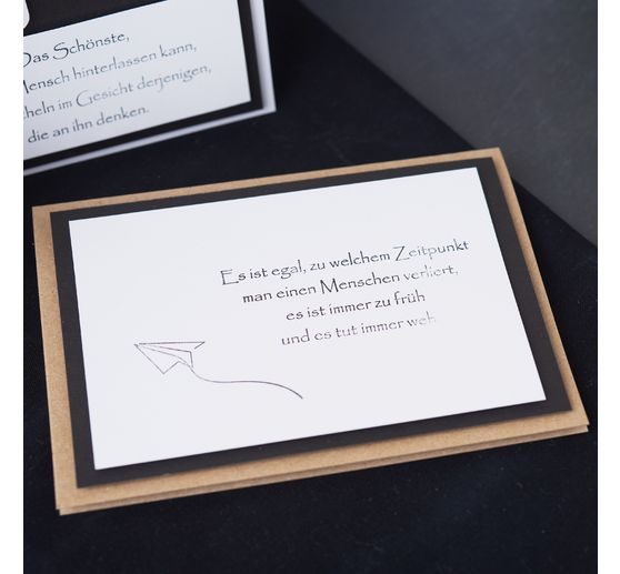 Cartes doubles avec enveloppes « Papier kraft », A6, 50 pc.