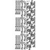Stickers relief &laquo; Bon anniversaire/Merci &raquo;, 10 x 23 cm Argent