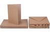 Double cards with envelopes "Kraft paper", 18 x 13 cm, 50 pieces