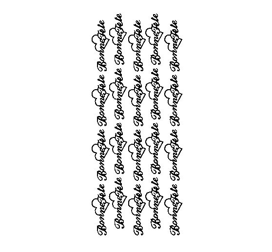 Relief stickers "Bonne Fête", 10 x 23 cm
