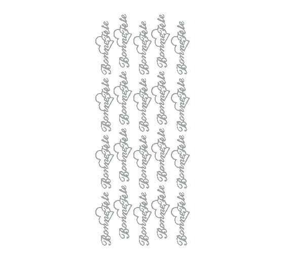 Relief stickers "Bonne Fête", 10 x 23 cm