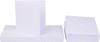 Cartes doubles avec enveloppes « Bordures vagues », 12,5 x 12,5 cm, 50 pc., Blanc