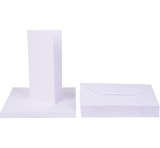 Cartes doubles avec enveloppes « DL », 50 pc.