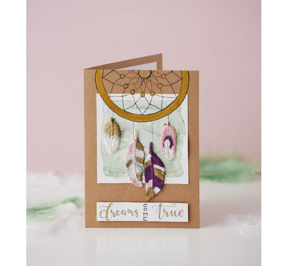 Cartes doubles avec enveloppes « Papier kraft », A6, 50 pc.