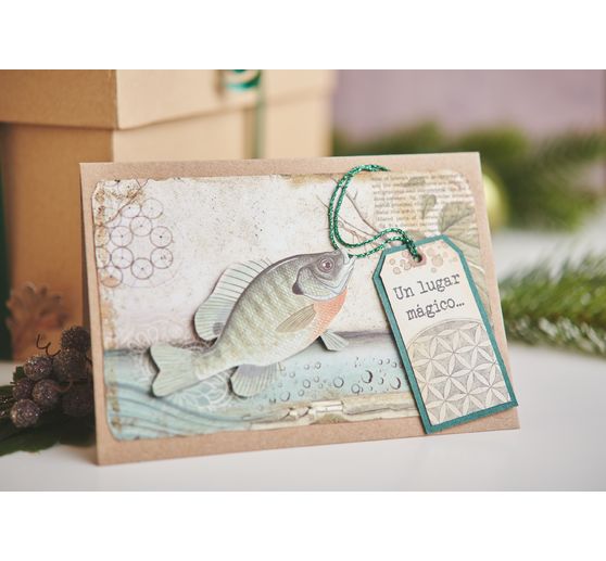 Cartes doubles avec enveloppes « Papier kraft », A6, 50 pc.