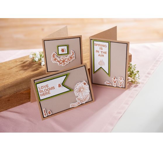 Cartes doubles avec enveloppes « Papier kraft », A6, 50 pc.