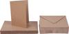 Cartes doubles avec enveloppes « Papier kraft », A6, 50 pc.