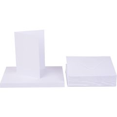 Lot de 50 cartes doubles avec 50 enveloppes Pack économique couleur naturelle papier kraft enveloppe 11,5 x 16,5 cm format carte 10,5 x 15 cm 