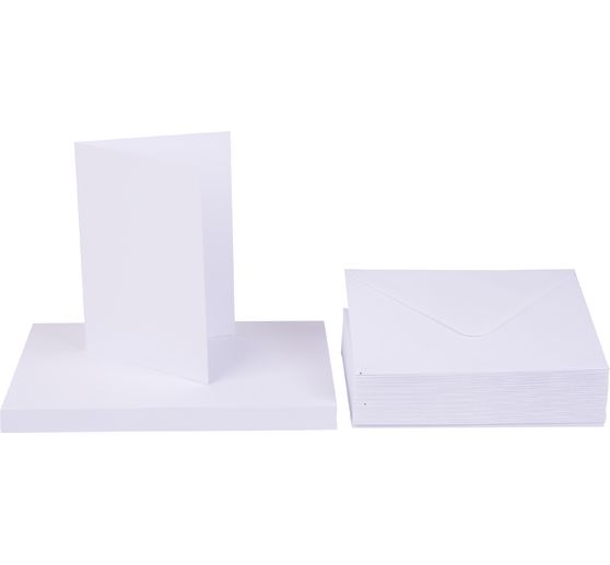 Cartes doubles avec enveloppes, format A6, 100 pc.