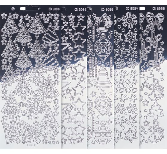 VBS Set d'autocollants en relief "Xmas"