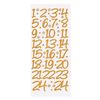 Stickers relief « Gros chiffres de l'Avent » Or