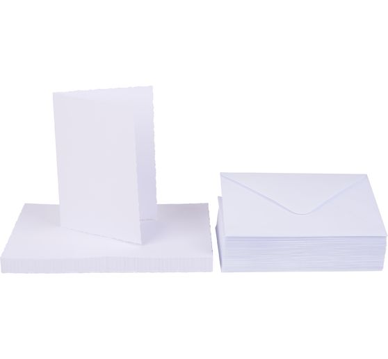 Cartes doubles et enveloppes « Bord dentelé », 50 pc.