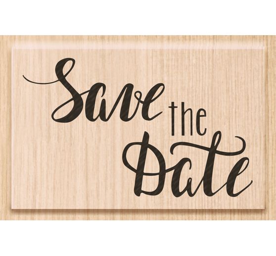 Tampon en bois « Save the Date »