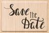 Wooden stamp "Save the Date"