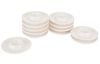 Coquetiers plats, porcelaine, 12 pc.