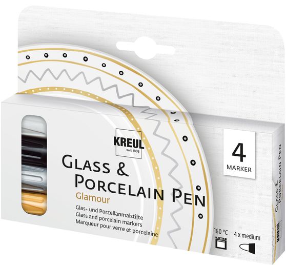 Glass & Porcelain Pen - Glamour KREUL, set de 4