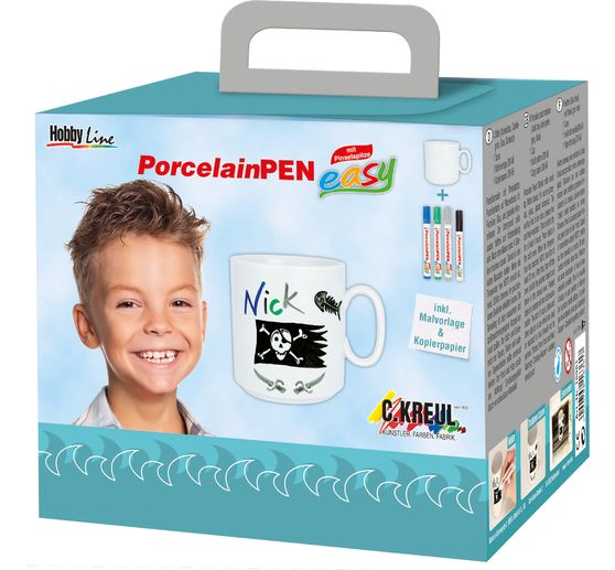 Set tasse Porcelain Pen easy KREUL « Garçon »